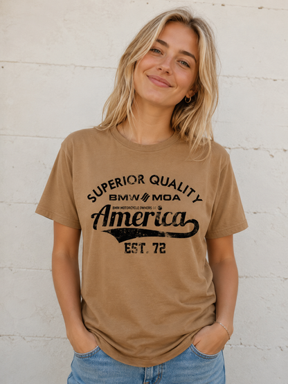 Brown BMW MOA America Tee