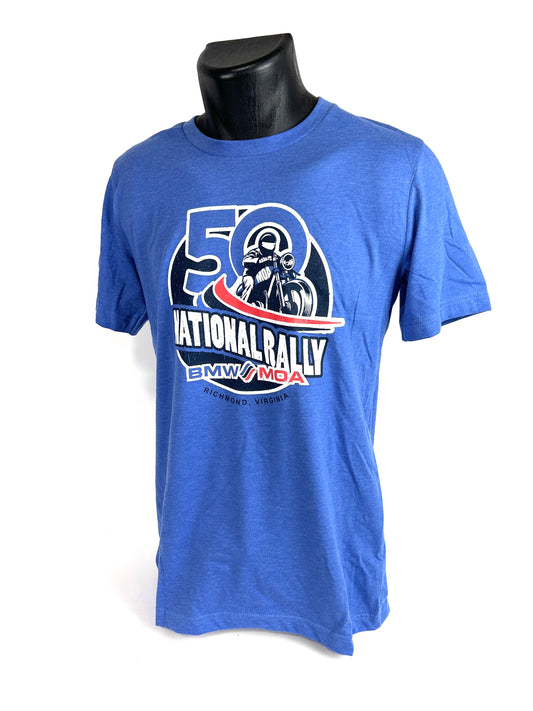 50th National BMW Rally Tee - Limited Edition - Men's - Blue Heather