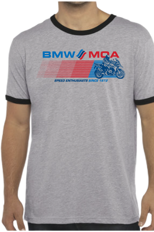 NEW! BMW MOA Ring Tee - Men's - Grey/Black