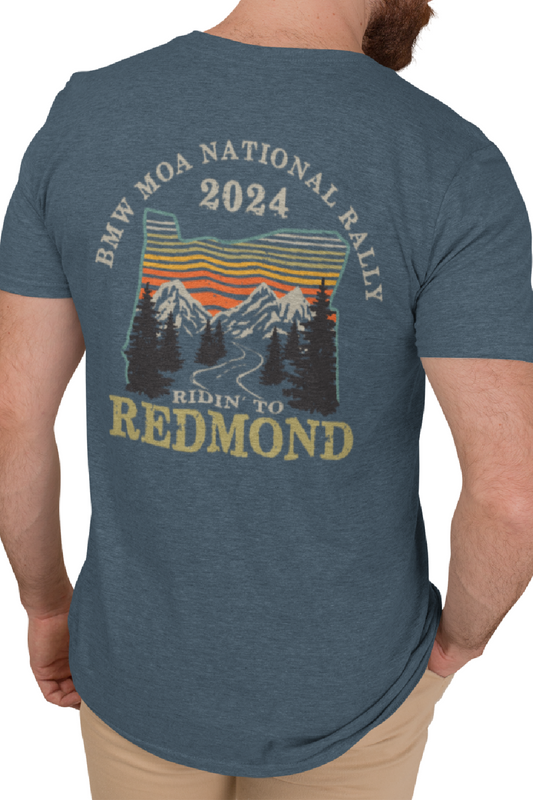 NEW! Riding to Redmond - Rally Tee - Men's - Distressed Heather Navy