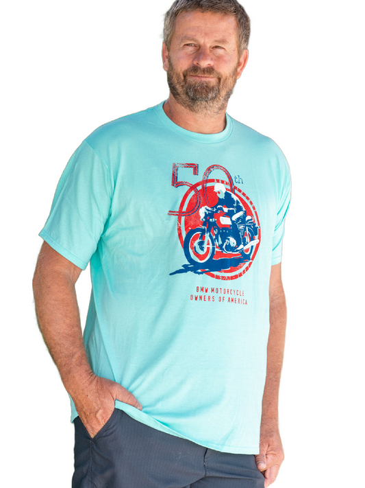 Limited Edition MOA Member Shirt #2 - Teal/Red - 50th Rider
