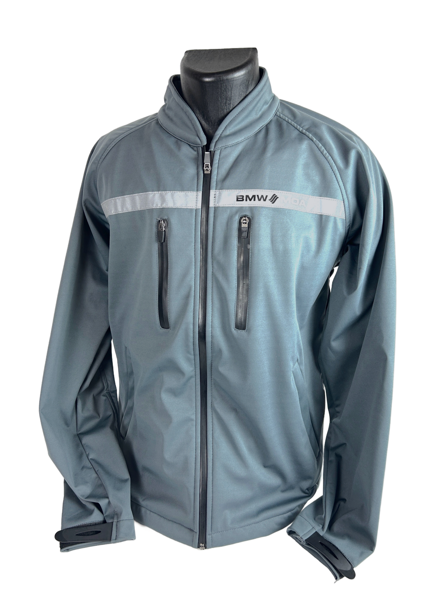 Wind Proof Soft Shell Zip Up Riding Jacket - Grey