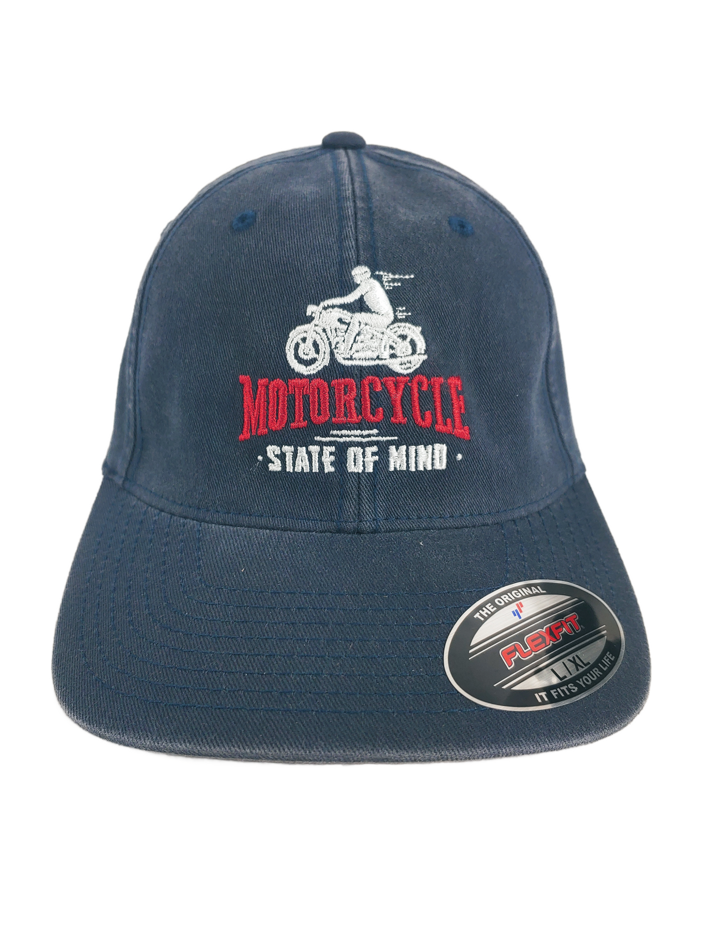 Motorcycle State of Mind - Dark Denim - Flex Fit - Baseball Style Hat