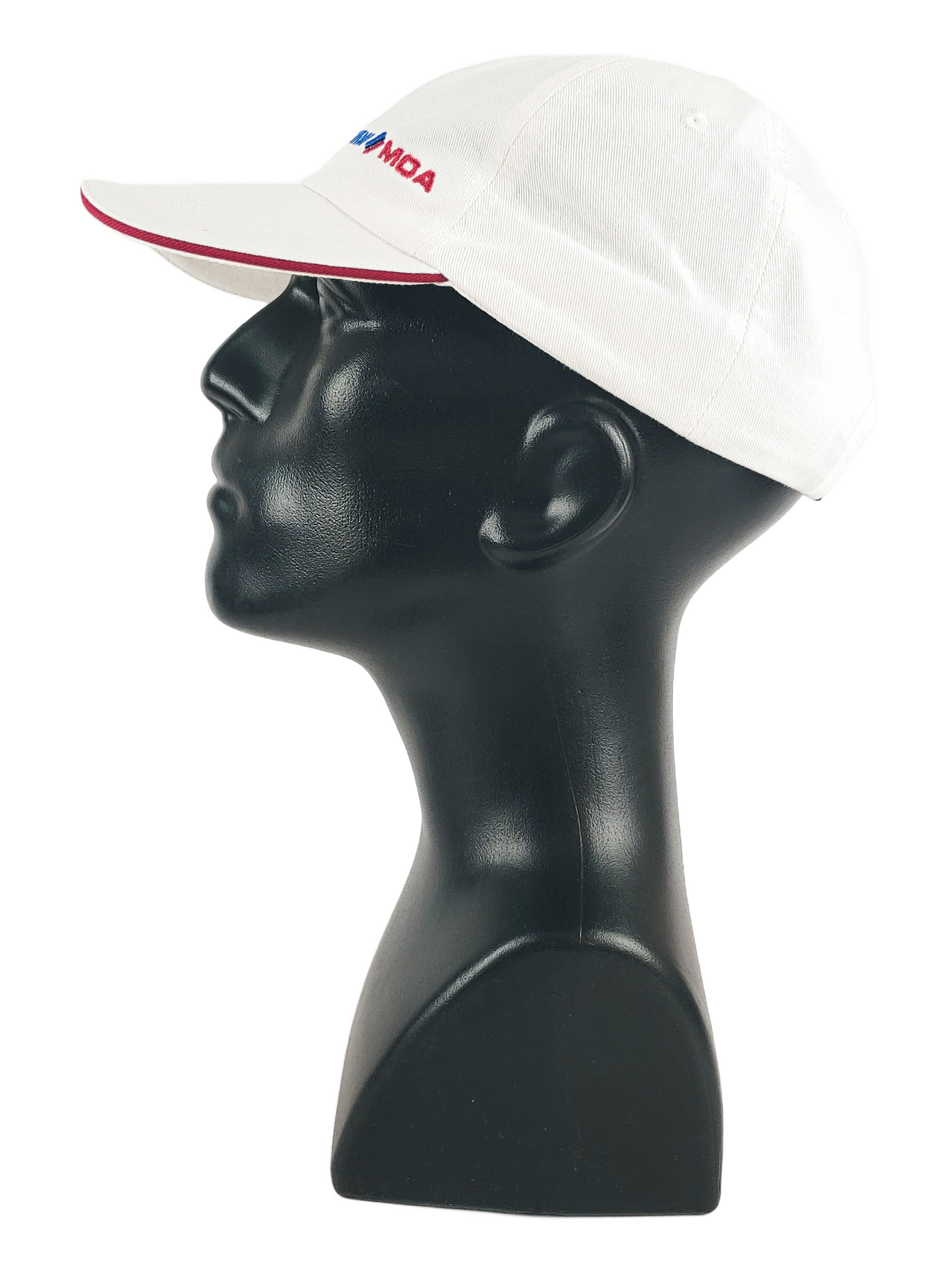 BMW MOA -  White with Red and Blue Contrast Brim - Baseball Style Hat
